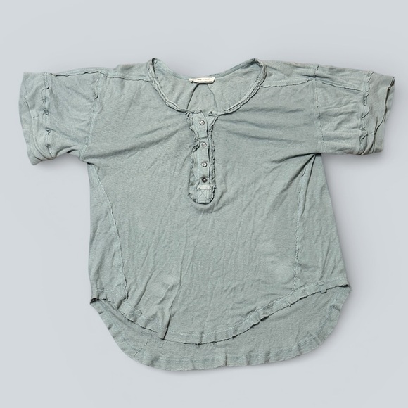 We The Free by Free People Heritage Henley – Ocean Mist - Picture 2 of 6